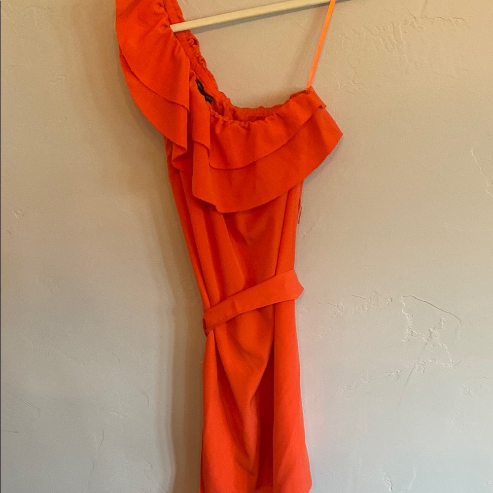 Banana Republic Orange Ruffle Dress